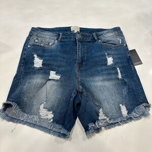 Eloquii Denim Shorts Size 14 NWT